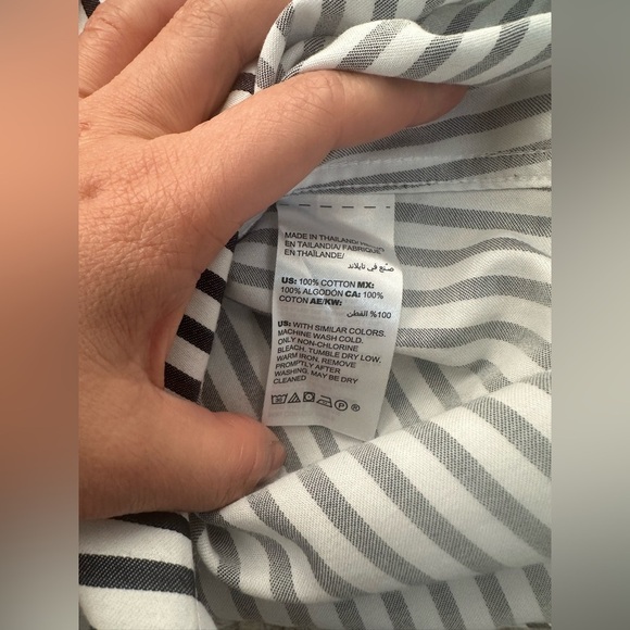 Chicos Size 1 No Iron Pullover Mixed Multi Stripe size S - Picture 9 of 12